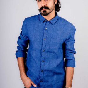 Pure linen shirt full sleeves