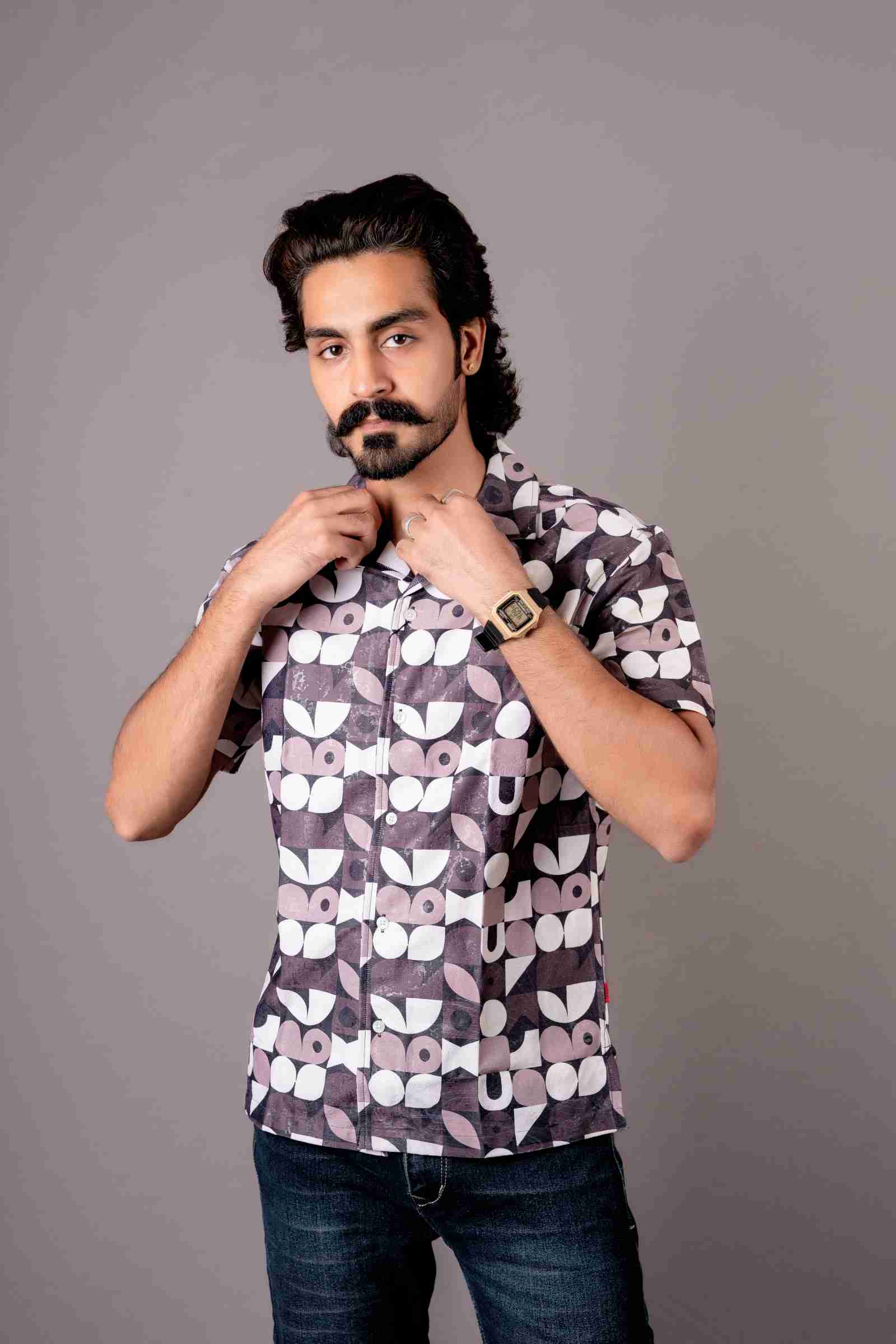 Trendy Printed Half Sleeves T-Shirt - Image 2