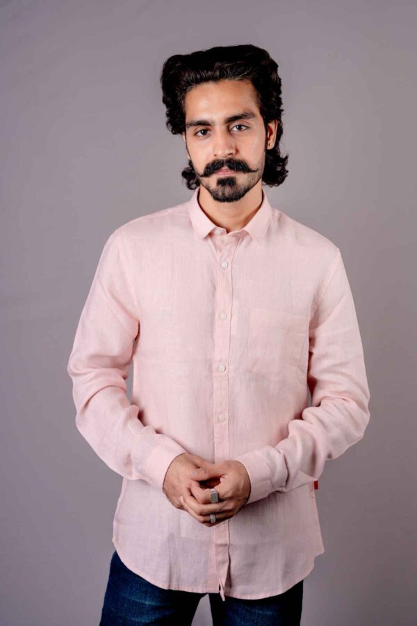 Pure linen shirt full sleeves