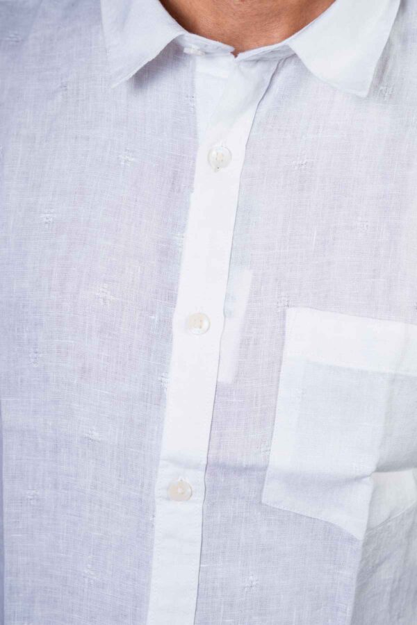 Pure linen shirt half sleeves - Image 3